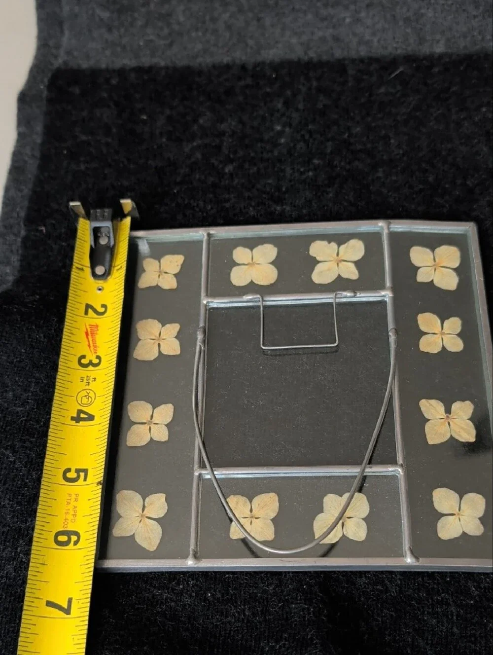 Godiva Decorative Pressed Flowers Floral Glass Picture Frame